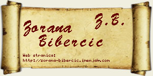 Zorana Biberčić vizit kartica